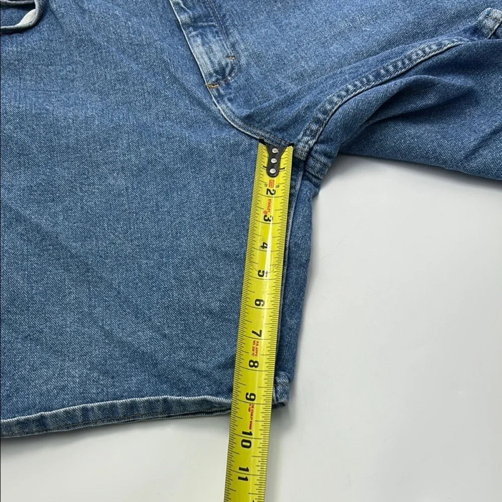 Wrangler Originals Men's Blue Jean Shorts 38 Waist Relaxed Fit Denim Button Zip